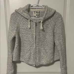 TNA CROPPED HOODIE ZIP UP